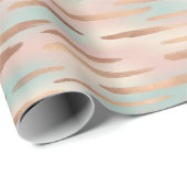 Elegant Blush Pink, Aqua & Gold Seamless Pattern Geschenkpapier (Rolleneckpunkt)