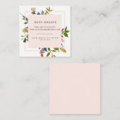Elegant Blush Pink Blumenzwiebelwebsite UAWG Begleitkarte (Vorne/Hinten)