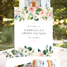 Elegant Blush Pink Blütensaft 16 Willkommen