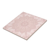 Elegant Blush Pink Boho Mandala Fliese (Seite)