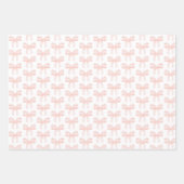Elegant Blush Pink Coquette Bow Birthday Geschenkpapier Set (Vorderseite)