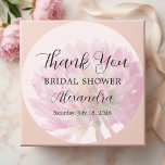 Elegant Blush Pink Floral Bridal Shower Thank You Runder Aufkleber<br><div class="desc">Picture your event styled with Elegant Romantic Blush Pink Floral Bridal Shower pieces designed to match effortlessly. From decorations to small details,  the soft blush watercolor florals create a cohesive,  elegant look that feels romantic,  easy,  and beautifully put together.</div>