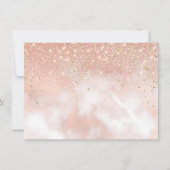 Elegant Blush Pink Glitzer Sparkle Script Danke (Rückseite)