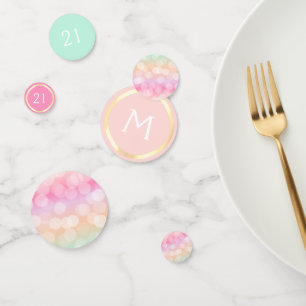 Elegant Blush Pink Gold 21. Geburtstag Erstmals Konfetti