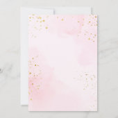 Elegant Blush Pink & Gold Sixteen Birthday Einladung (Rückseite)