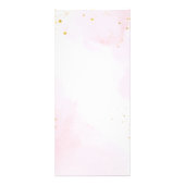 Elegant Blush Pink & Gold Sweet 16 Menu Werbekarte (Hinten)