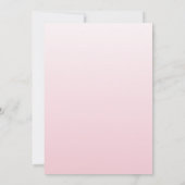 Elegant Blush Pink Gradient Script Sweet Sixteen Einladung (Rückseite)