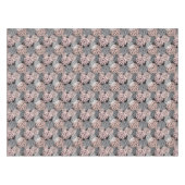 Elegant Blush Pink Gray Dahlia Floral Tischdecke (Vorderseite (Horizontal))
