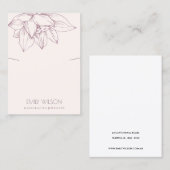 ELEGANT BLUSH PINK LOTUS EINFACHES NECKLACE DISPLA VISITENKARTE (Vorne/Hinten)