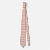Elegant Blush Pink Motif Striped Krawatte (Vorderseite)