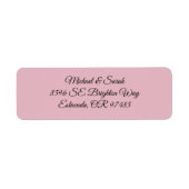 Elegant Blush Pink Return Address (Vorne)