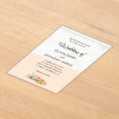 Elegant Blush Pink Rustic Floral Romantic Wedding  Acryleinladungen (Ablage )