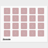 Elegant Blush Pink Serif Wedding Sticker (Blatt)