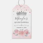 Elegant Blush Pink Silver Crown Vielen Dank für Ih Geschenkanhänger (Vorderseite)