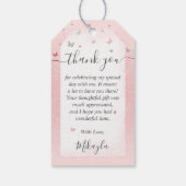 Elegant Blush Pink Silver Crown Vielen Dank für Ih Geschenkanhänger (Rückseite)