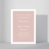 Elegant Blush Pink Simple Script Wedding  Einladung