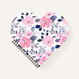 Elegant Blush Pink Watercolor Floral Phone Case Notizblock