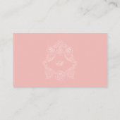 Elegant Blush Pink Wedding Website Begleitkarte (Rückseite)