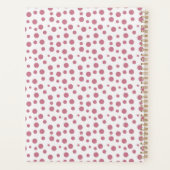 Elegant Blush Pink White Polka Dot Pattern Planer (Rückseite)