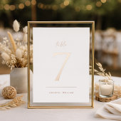 Elegant Blush Real Foil Table Number Card Folieneinladung
