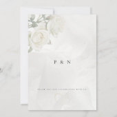 Elegant Blush Rose Floral Frame Wedding Einladung (Rückseite)