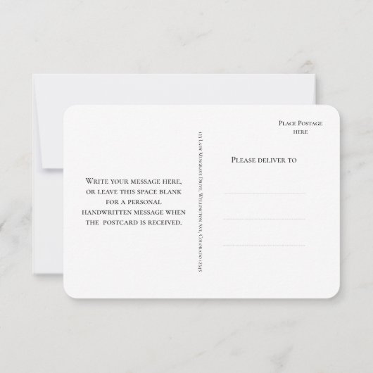  Elegant Blush Rose & Gold Thank You Card Dankeskarte (Rückseite)