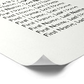 Elegant blush roses wedding poster (Ecke)