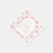 Elegant Blush Toile Baby Shower Serviette (Ecke)