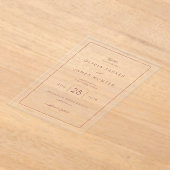 Elegant Blush Wedding Invitation Acryleinladungen (Ablage )