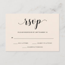 Elegant Blush Wedding RSVP