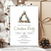 Elegant Bohemian Earthy Botanical Christmas Invite Einladung