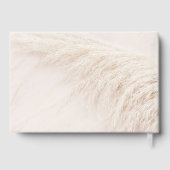 Elegant Bohemian Pampas Grass Wedding Gästebuch (Rückseite)