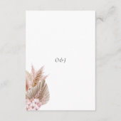 Elegant Bohemian Pampas Grass Wedding Website Begleitkarte (Rückseite)