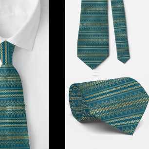 Elegant Bohemisch Boho Abstrakt Aquamarin Neck Tie Krawatte