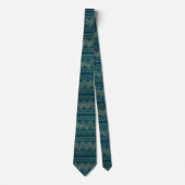 Elegant Bohemisch Boho Abstrakt Aquamarin Neck Tie Krawatte (Vorderseite)