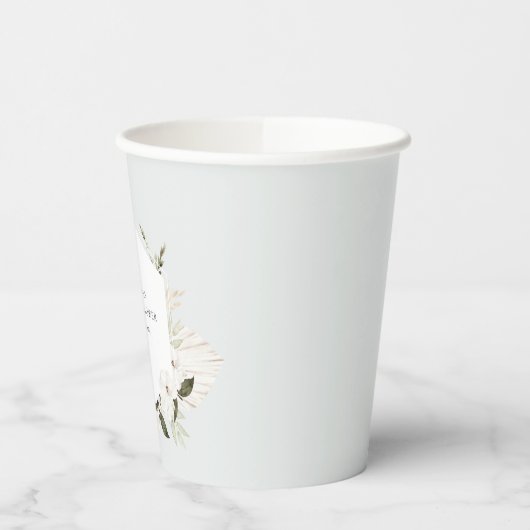 Elegant Bohemisch floral Pappbecher (Links)