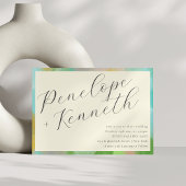 Elegant Boho Abstrakte Wasserfarbenpastel Hochzeit Einladung