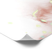 Elegant Boho Agate Gold Baby Dusche Willkommen Poster (Ecke)