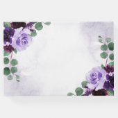 Elegant Boho Airy Lila und Silberhochzeit Gästebuch (Rückseite)