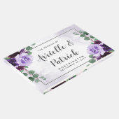 Elegant Boho Airy Lila und Silberhochzeit Gästebuch (Ecke)
