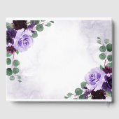 Elegant Boho Airy Lila und Silberhochzeit Gästebuch (Rückseite)