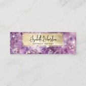 Elegant Boho Amethyst Crystal Jewelry Display Mini Visitenkarte (Vorderseite)