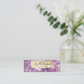 Elegant Boho Amethyst Crystal Jewelry Display Mini Visitenkarte (Stehend Vorderseite)