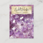 Elegant Boho Amethyst Crystal Jewelry Display Visitenkarte (Vorderseite)