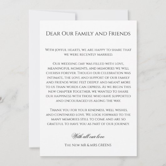 Elegant Boho Ankündigung (Rückseite)