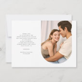 Elegant Boho Arch Classic Typografy Foto Wedding Einladung (Rückseite)