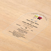 Elegant Boho Arch Couple Wine Wedding Acryleinladungen (Ablage )