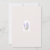 Elegant Boho Arch Wildblume Lavender Purpl Summer Einladung (Rückseite)
