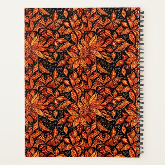 Elegant Boho Autumn Shades Monogram with Initial Planer (Rückseite)