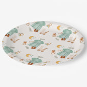 Elegant Boho Baby Girl Clothes Baby Shower Pappteller (Schrägansicht)